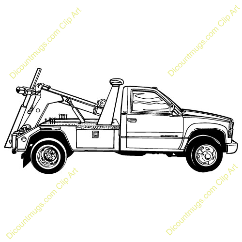 410 Tow Truck free clipart.