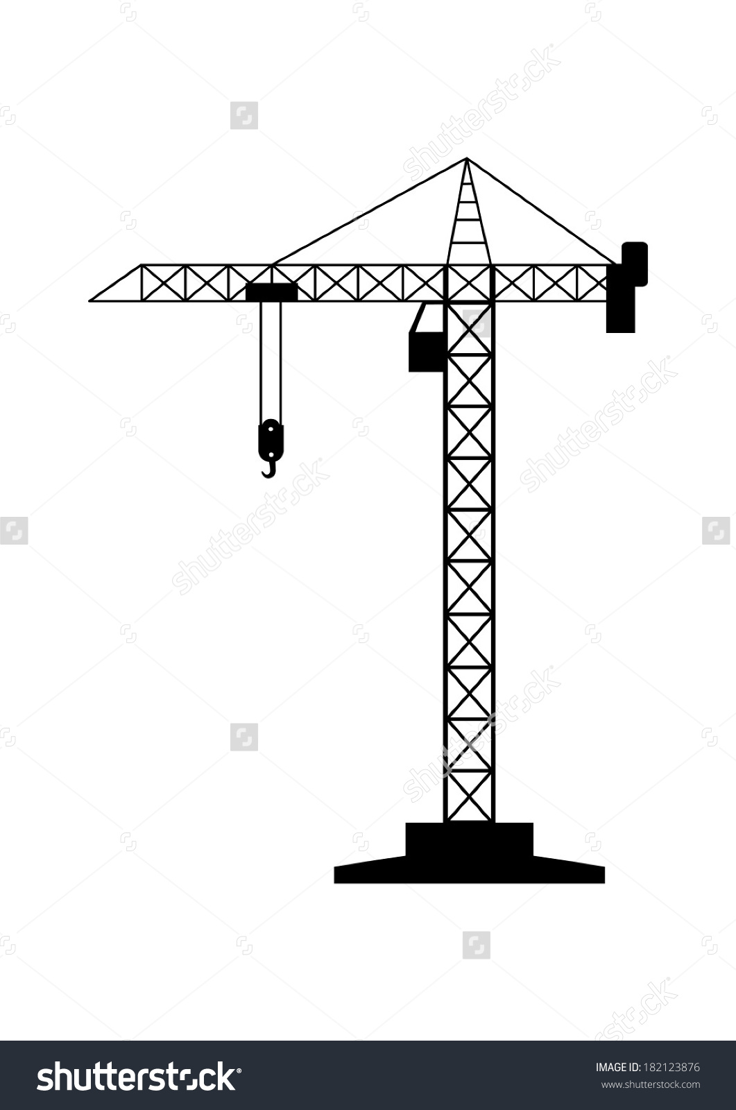 Tower Crane Stock Vector 182123876.