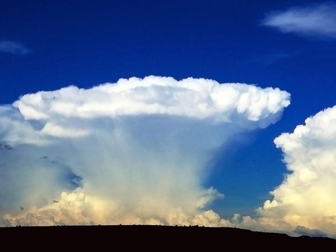 Cumulonimbus Clouds in sunset.