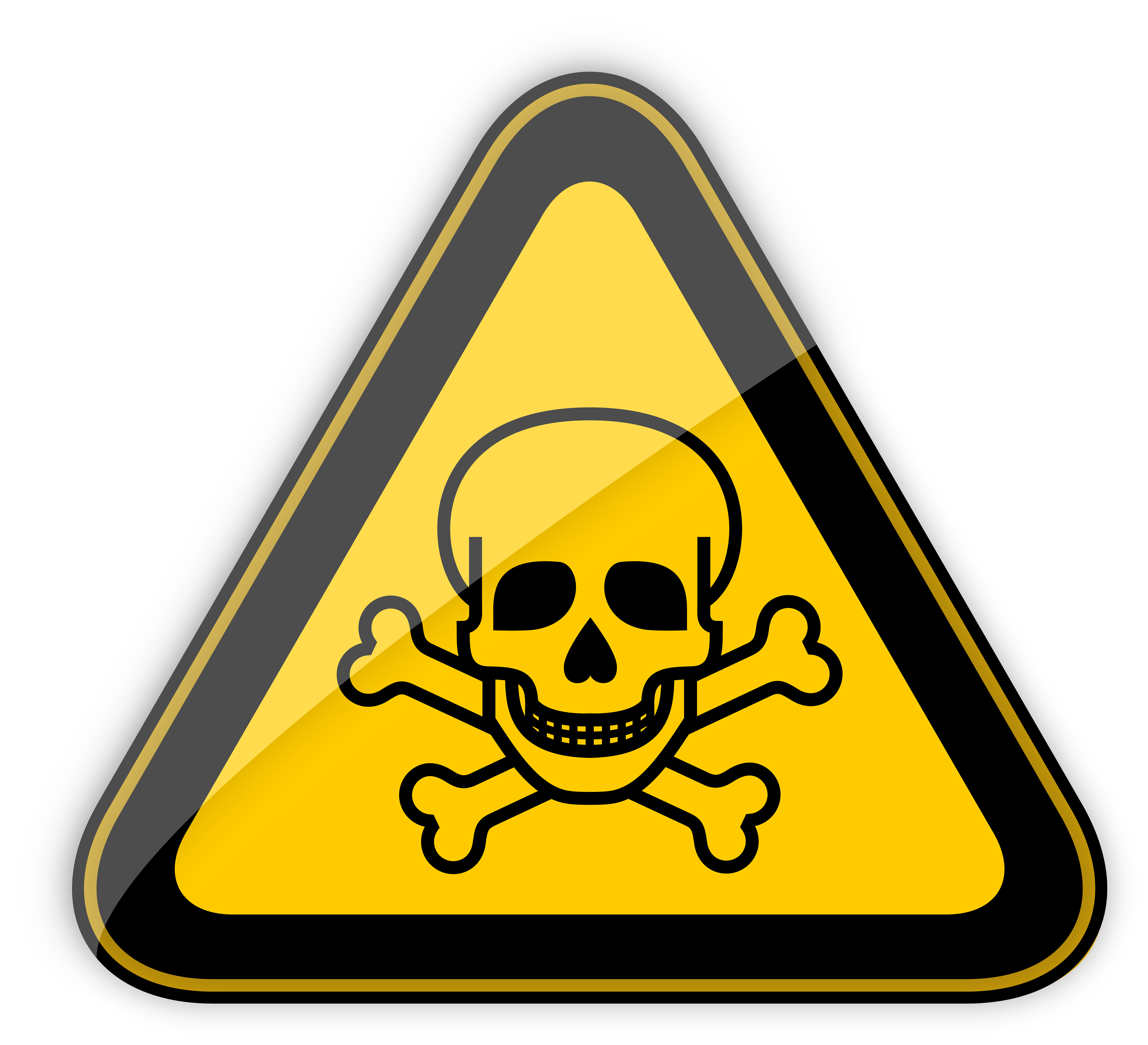 Toxic Warning Sign PNG Clipart.