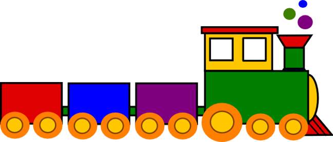 Toy train clip art.