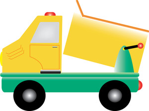 Toy truck and car clipart.