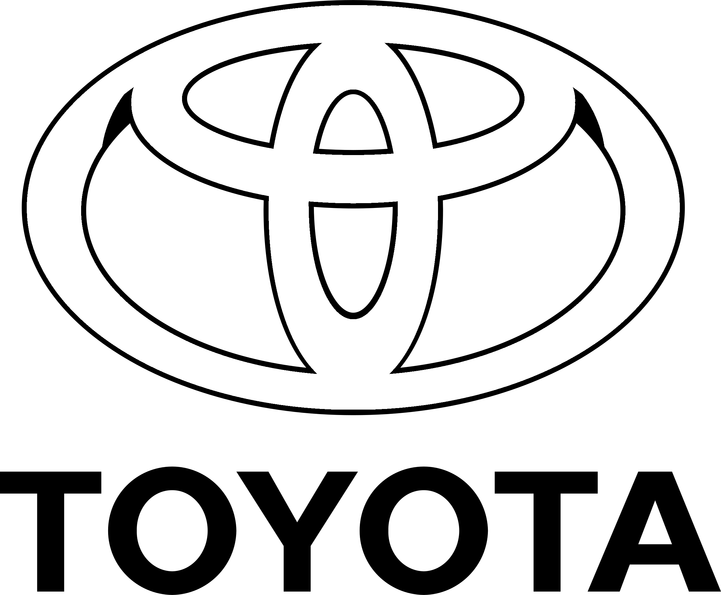 Toyota Logo Clipart Black And White.