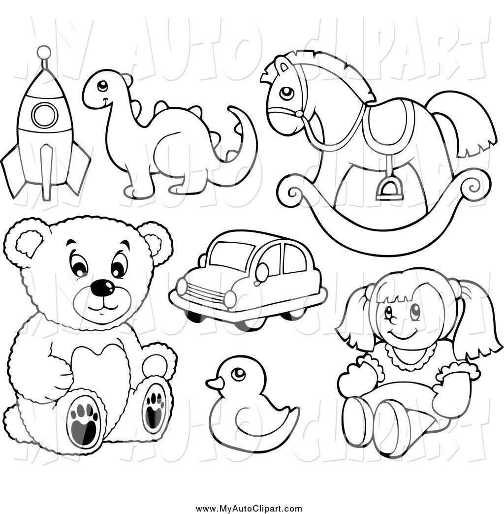 Clip Art Black And White Toy Cliparts Co Baby Toys.