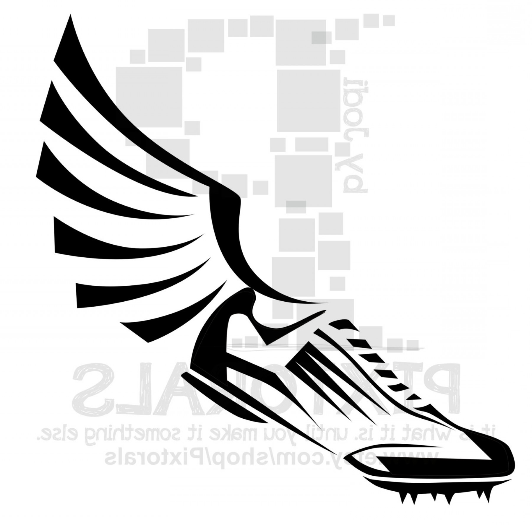 track spikes no wings clipart - Clipground