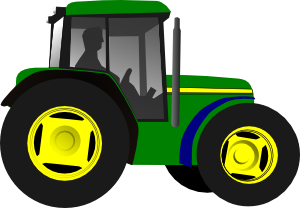 John Deere Green Tractor Clipart.