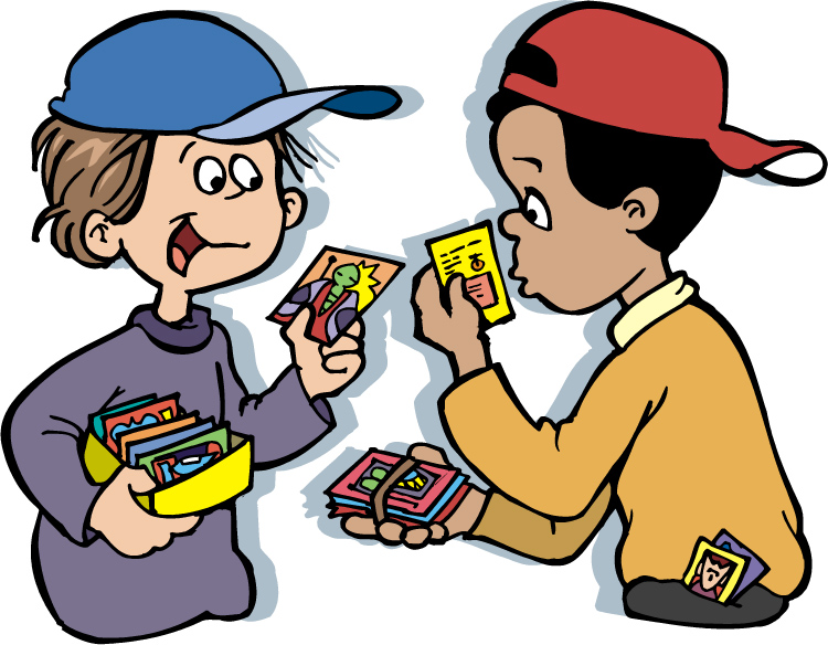 Trading Cards Clipart.