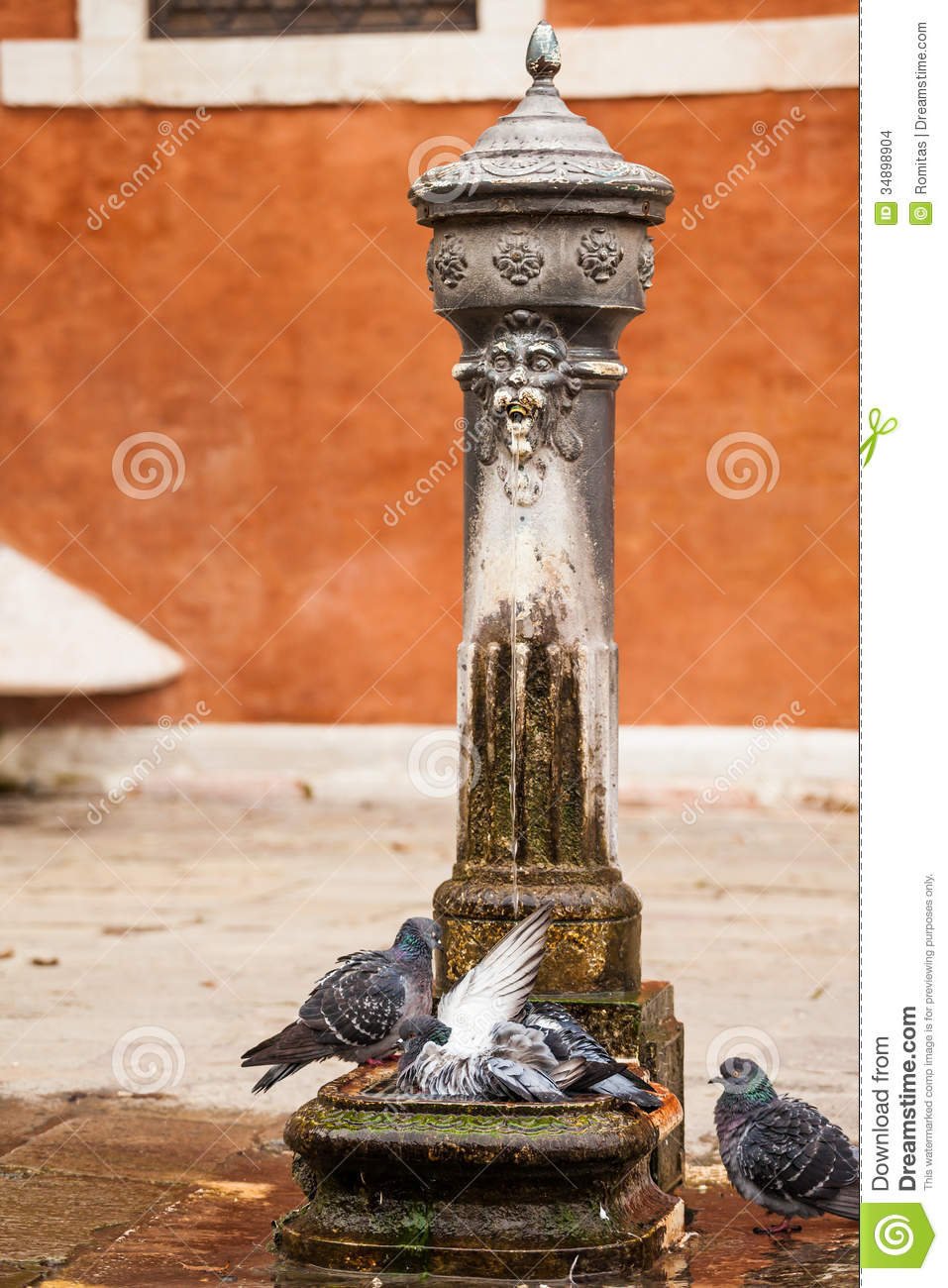 Drinking Water Fountain In Venice Stock Images.
