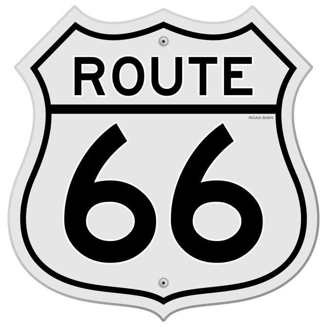 Route 66 Vintage Sign — scalable vector illustration.