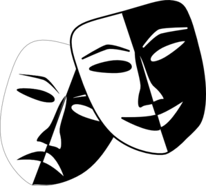 Comedy tragedy masks clip art.