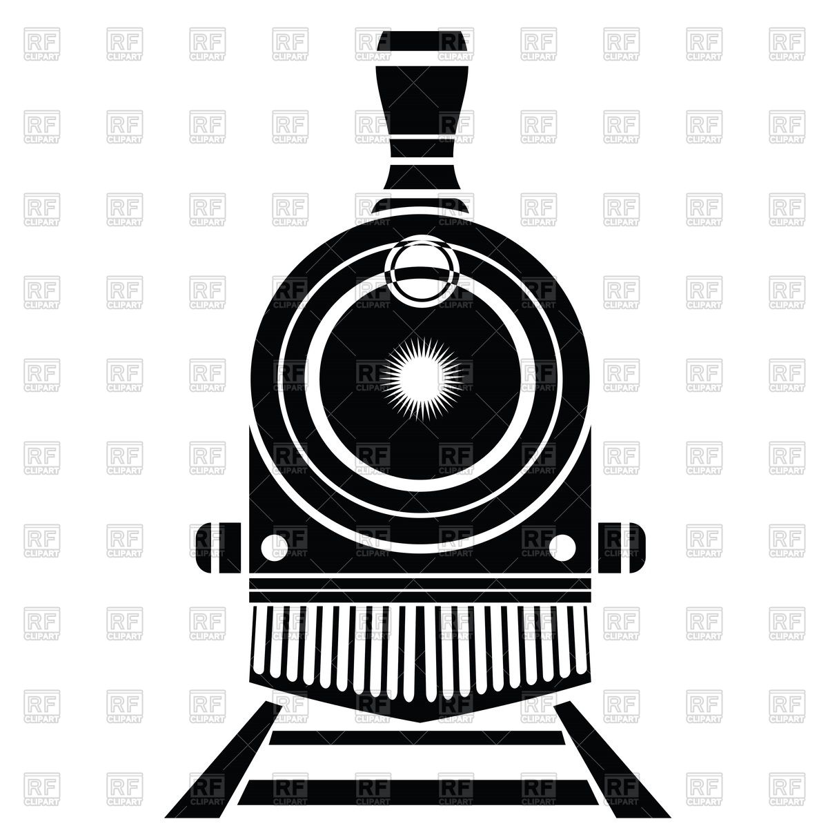 Train Front View Clipart.