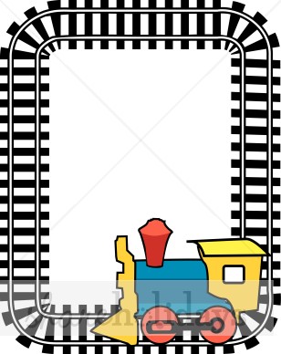 Train Track Border Clipart.