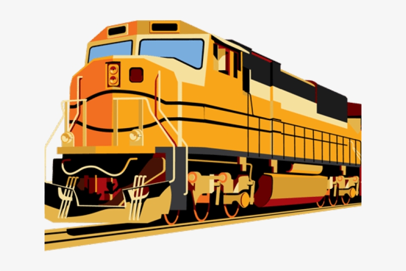 Train Clipart Orange.
