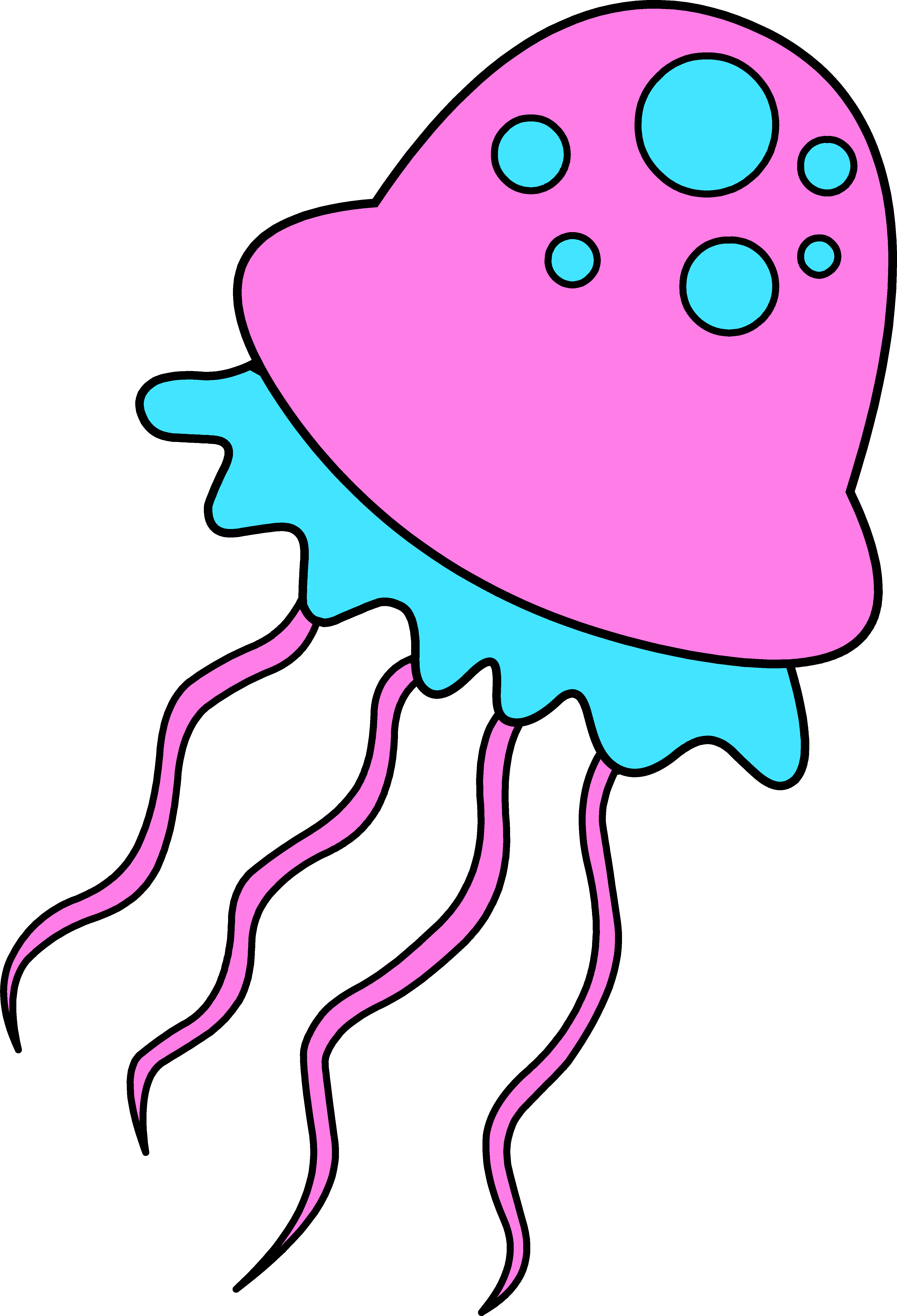 Jellyfish clipart png transparent background.