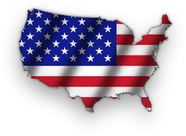 Clipart Usa Map Flag