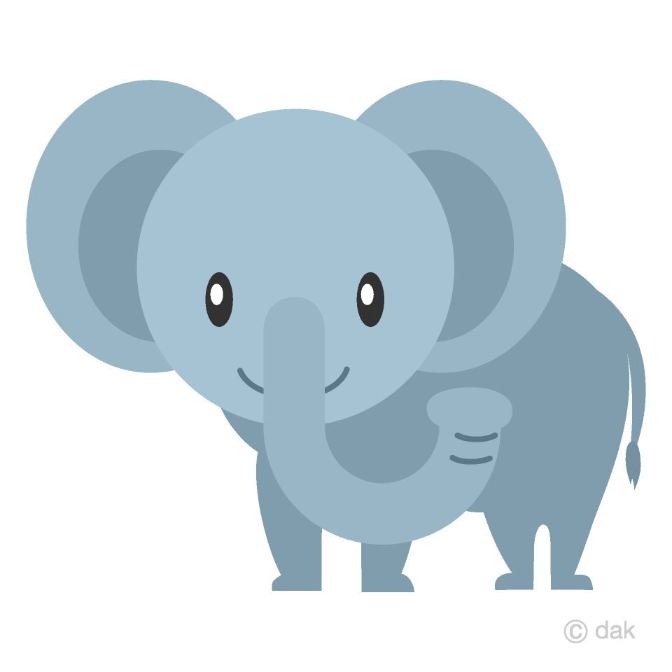 Free Cute Elephant Clipart Image｜Illustoon.