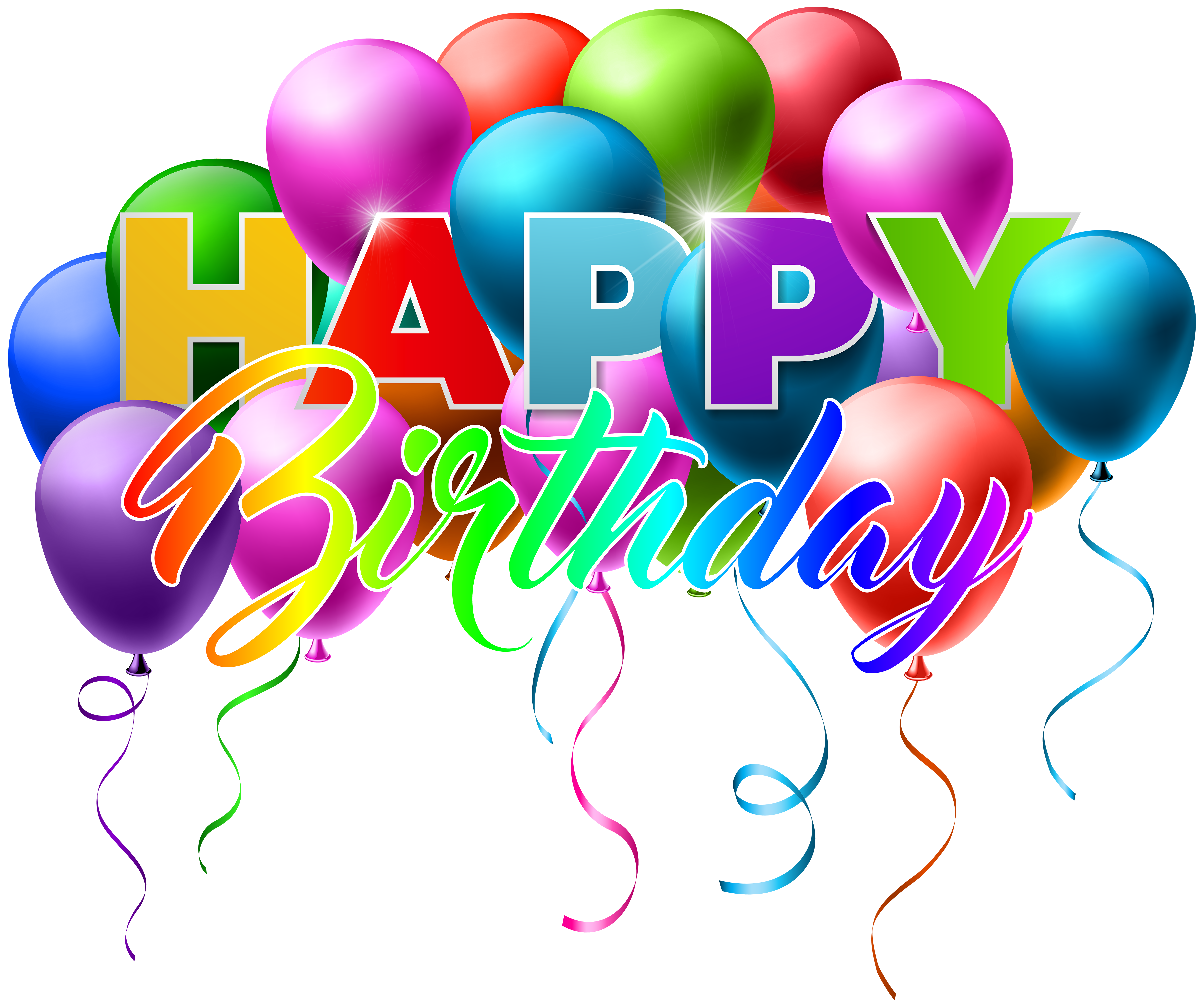 Happy Birthday PNG Transparent Clip Art Image.