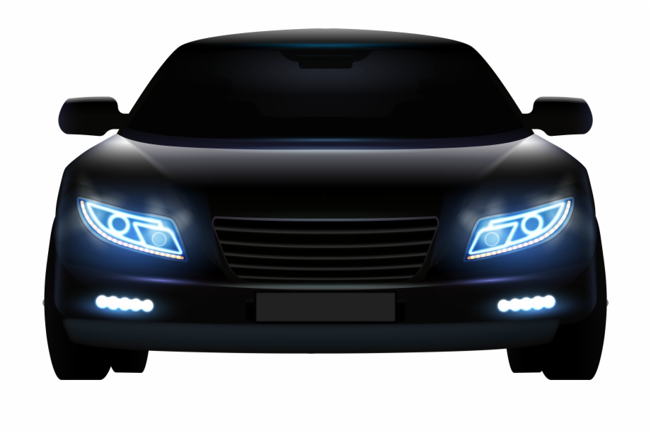 Black Front Car Png Clip Art.