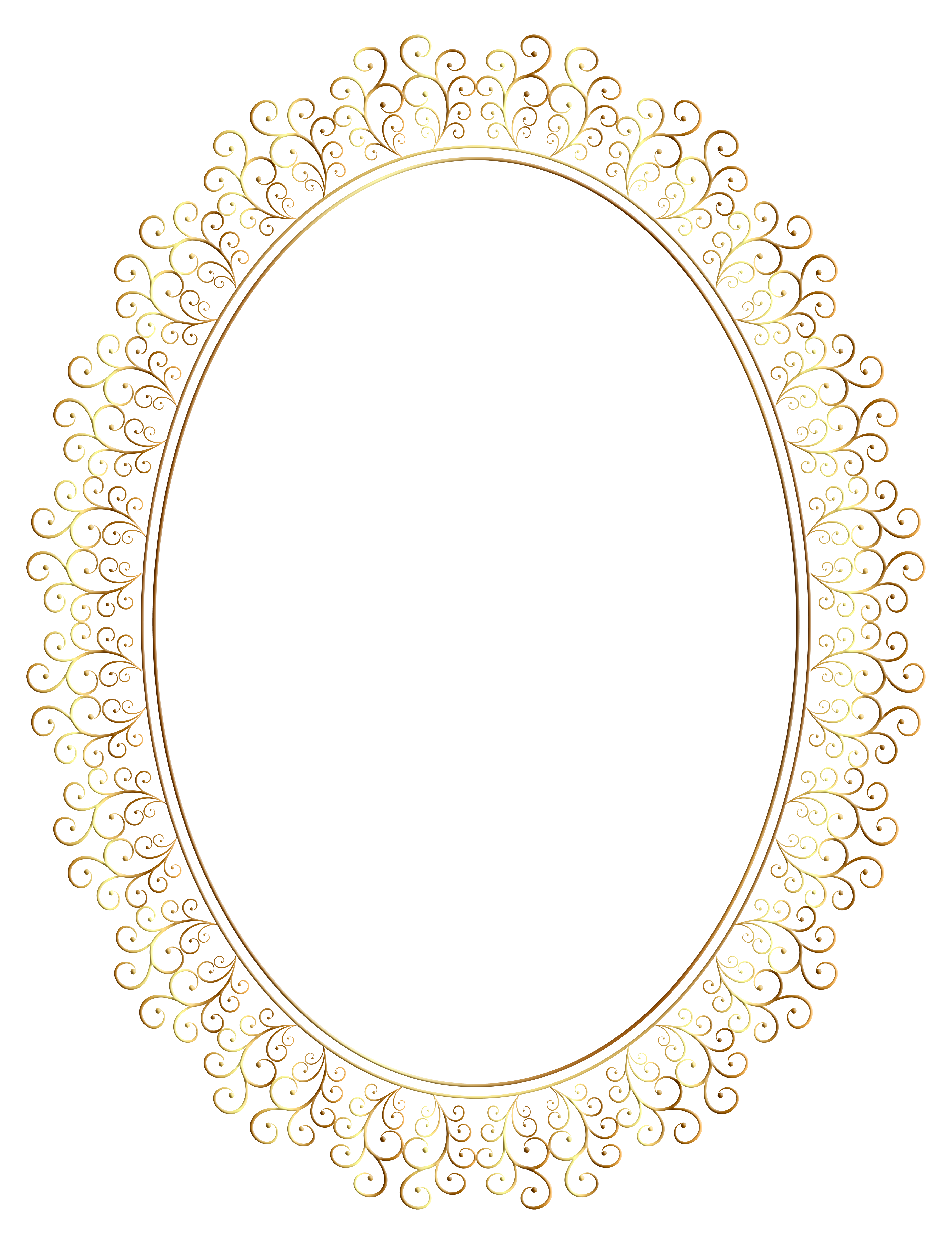 Oval Frame Transparent Clip Art Image.