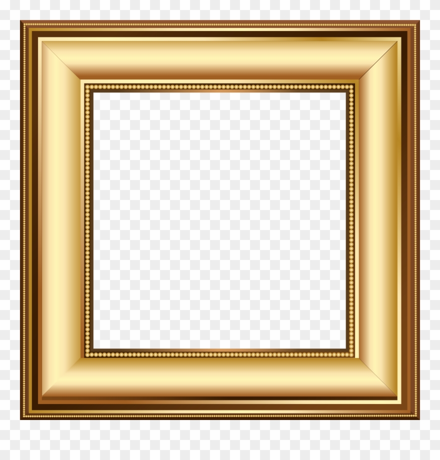 Gold And Brown Transparent Photo Frame.