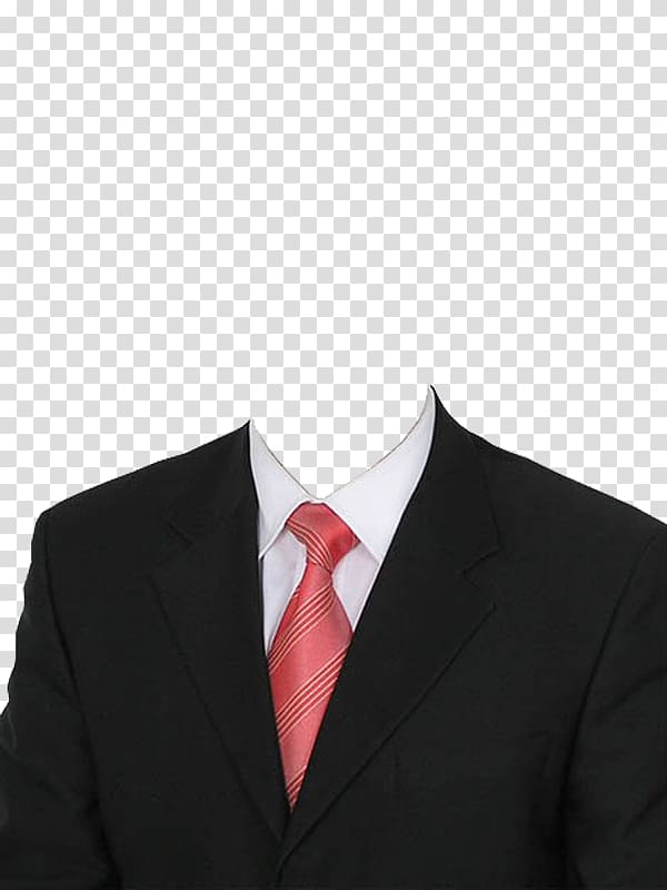 Black blazer and white dress shirt illustration, Suit.