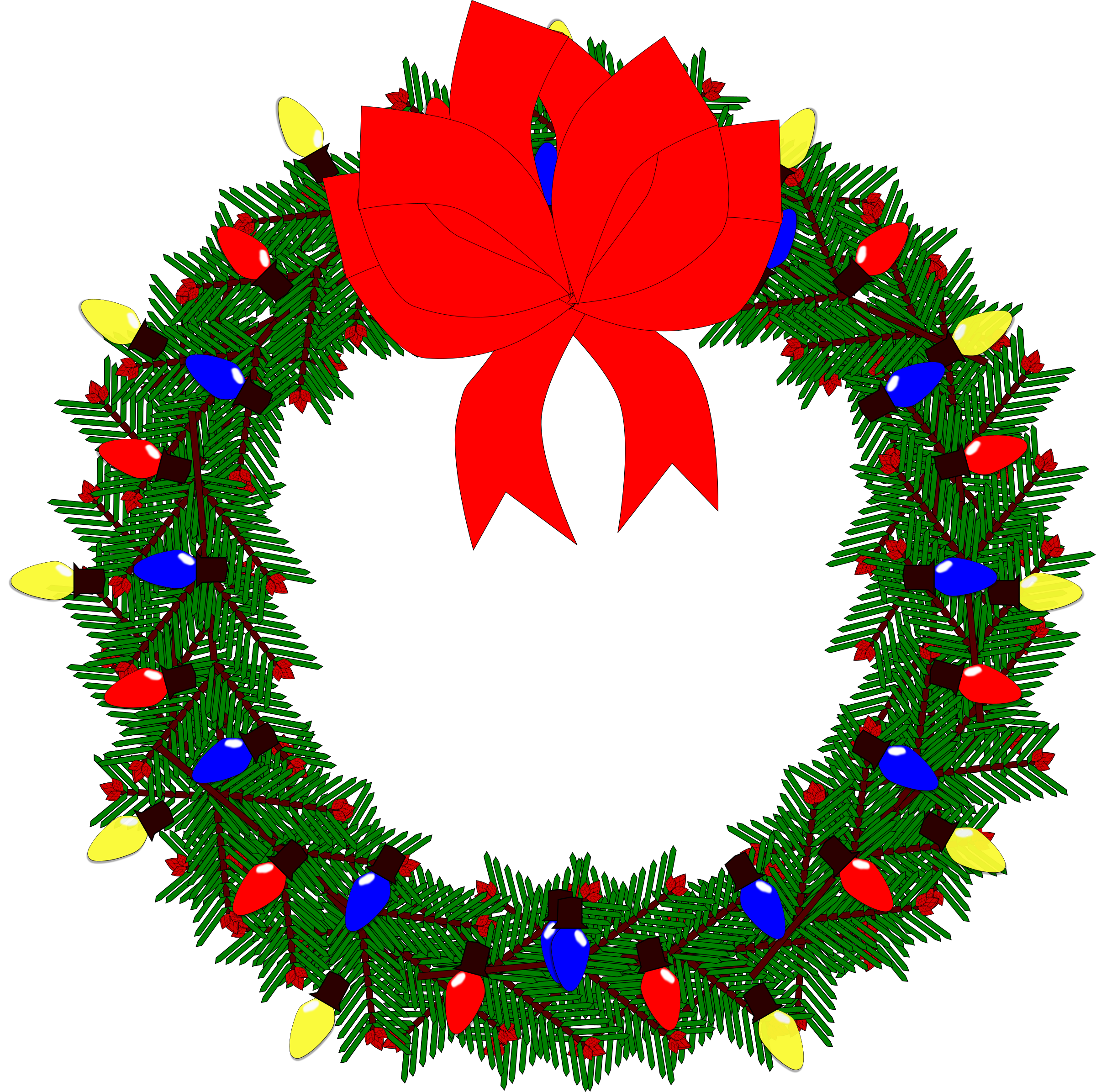 Christmas Wreath Garland Clip art.
