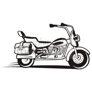 black and white motorcycle clipart. Royalty.