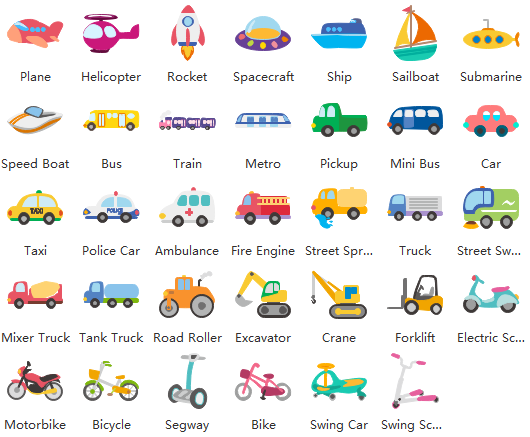 Free Vector Kids Transportation Clipart and Examples.