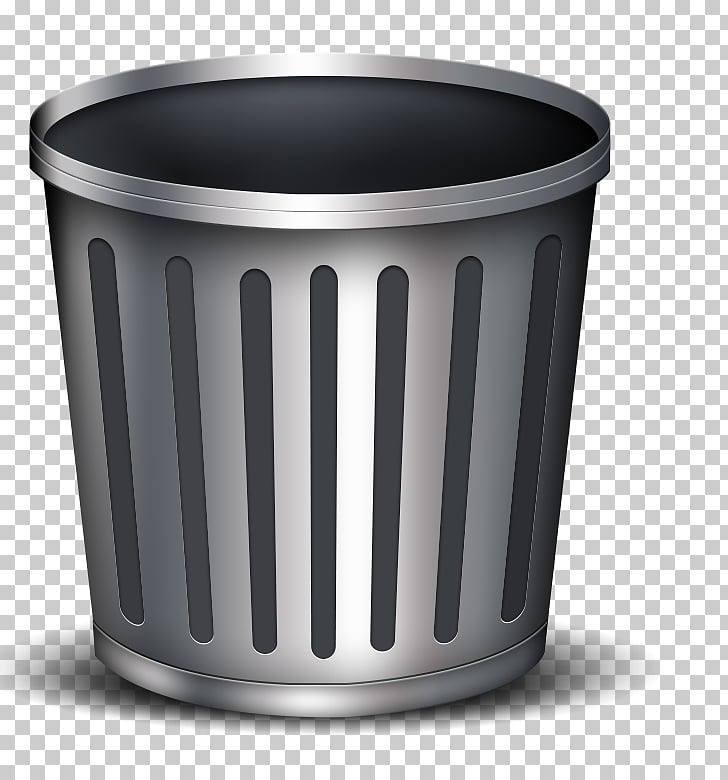 Waste container Recycling Icon, Metal trash can PNG clipart.