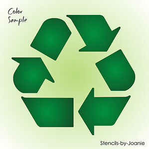 Details about Joanie Stencil Recycle Green Symbol Logo Bin Label Trash Can  Art Craft DIY Sign.