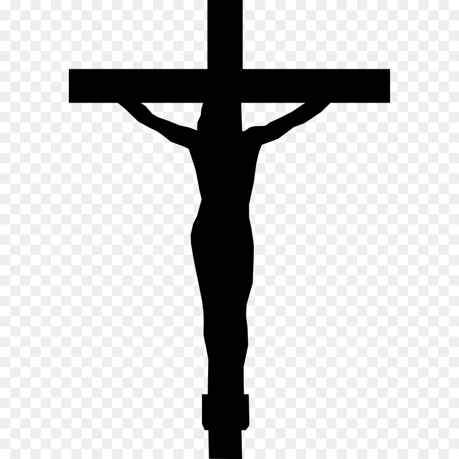 Silhouette Crucifixion of Jesus Clip art.
