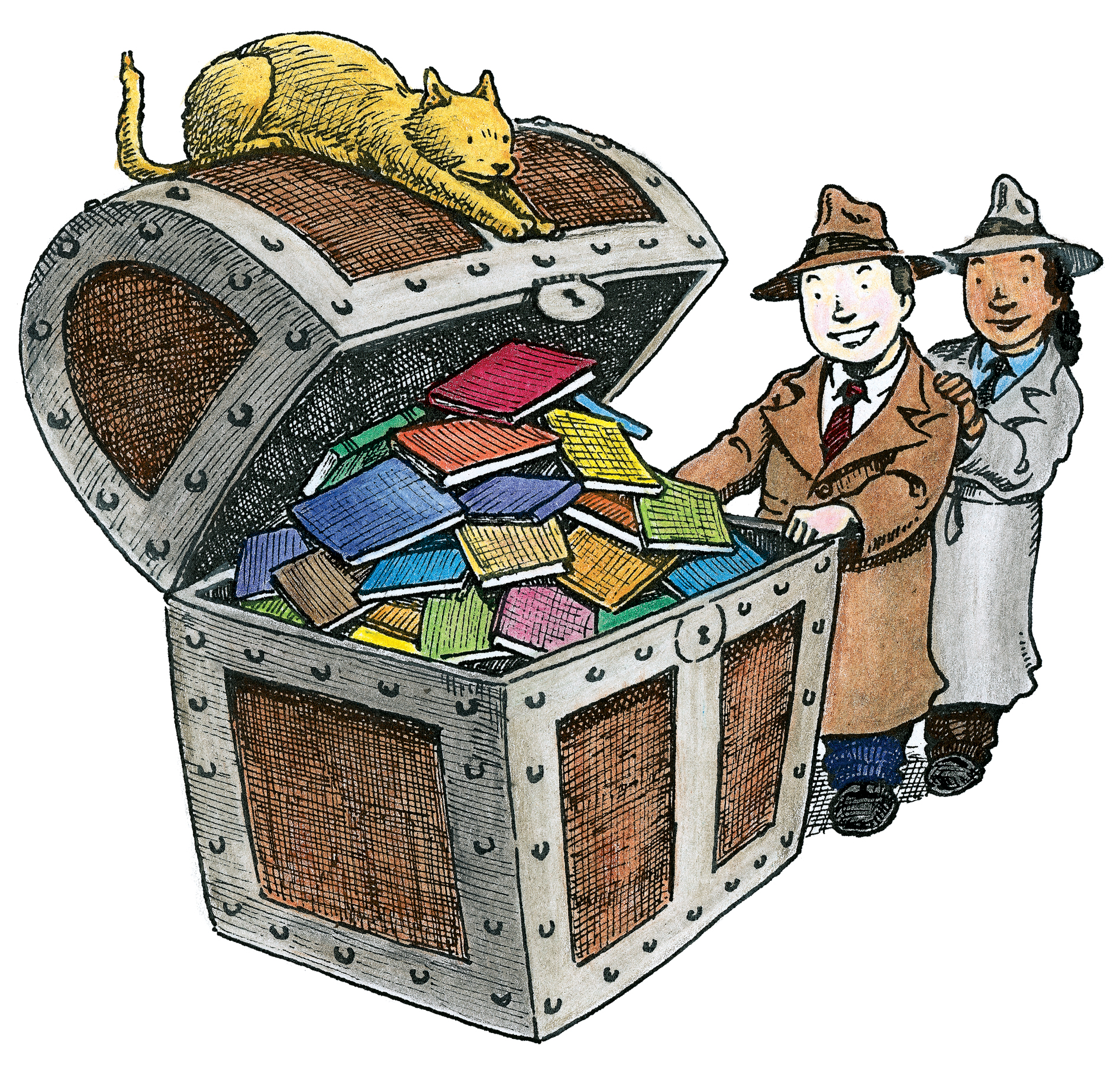treasure chest of books.
