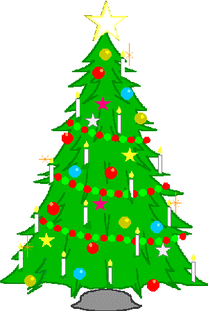 Christmas Tree Candles Clipart Free.