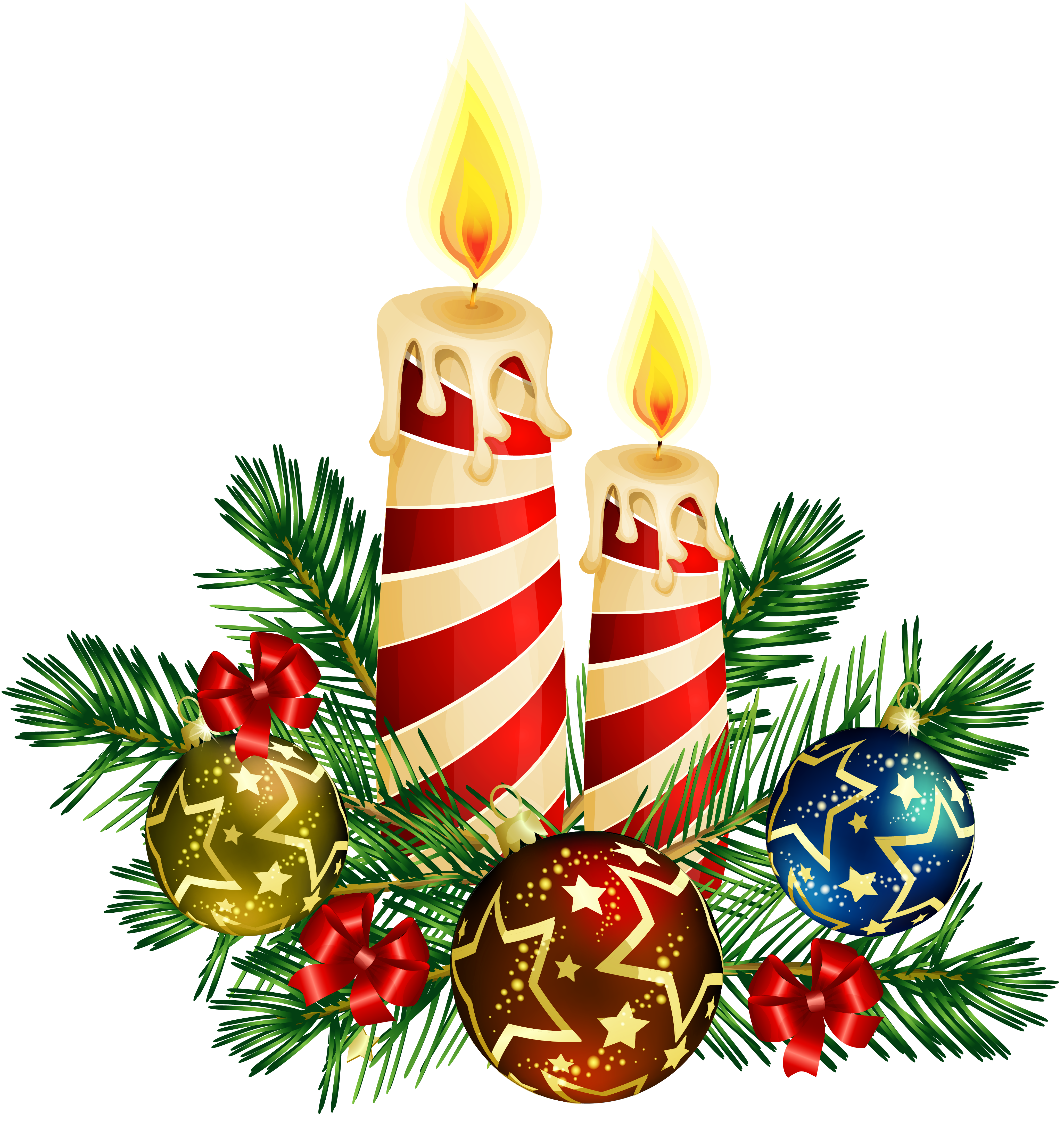 Clipart christmas candles.
