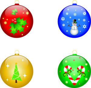 Christmas tree decoration clipart.