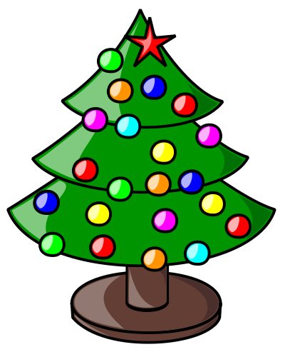 Christmas Tree Ornaments Clipart.