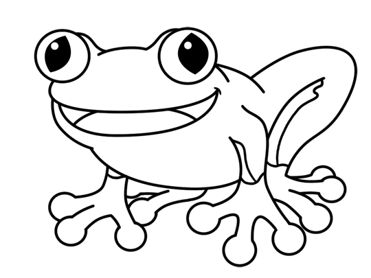 Tree Frog Clipart Black And White.