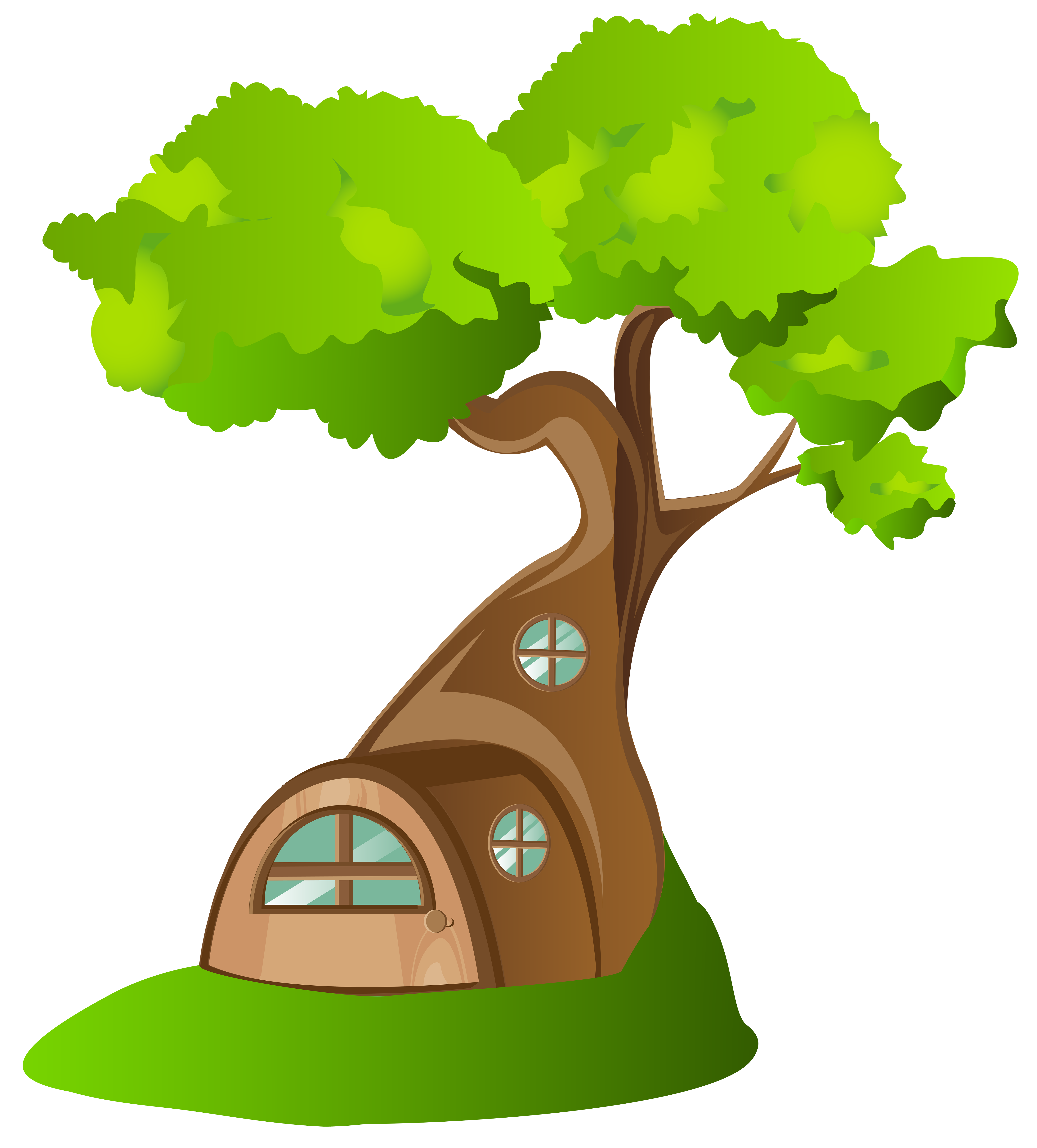 Tree House PNG Clip Art Image.