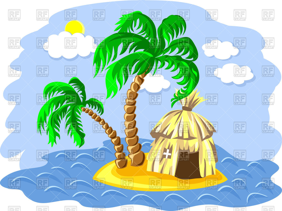 Palm Tree Hut Clipart.