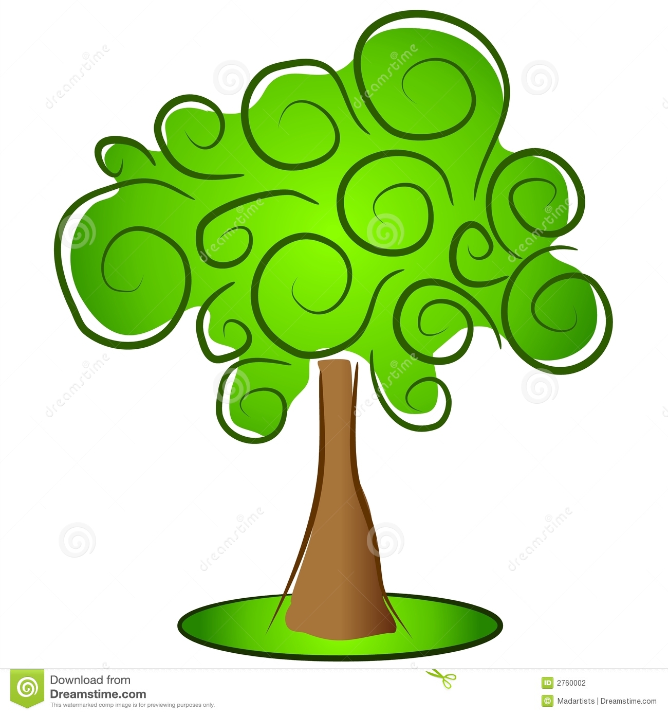 Green Isolated Tree Clipart Stock Photography.