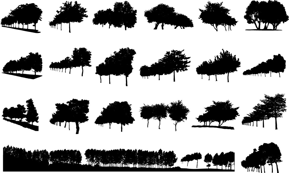 Download tree line silhouette clipart vector 10 free Cliparts ...