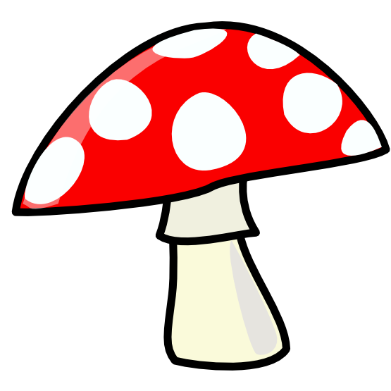Red mushroom clipart.