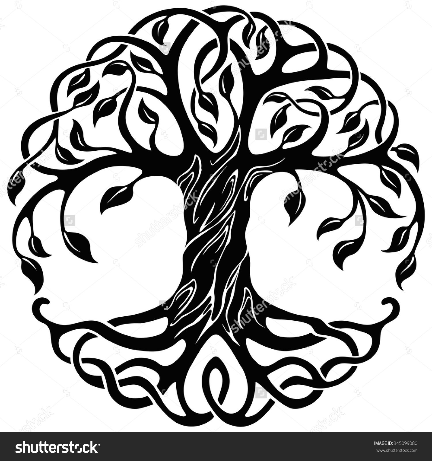 Tree Of Life With Roots Clipart.