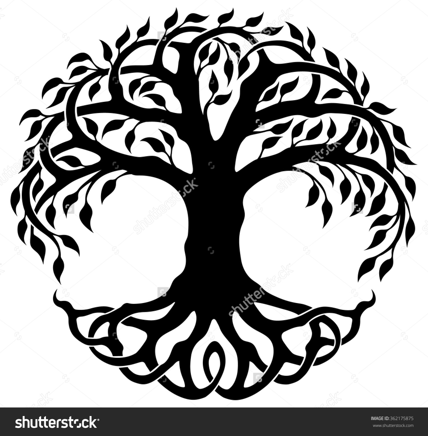 Tree Of Life Silhouette Clip Art.