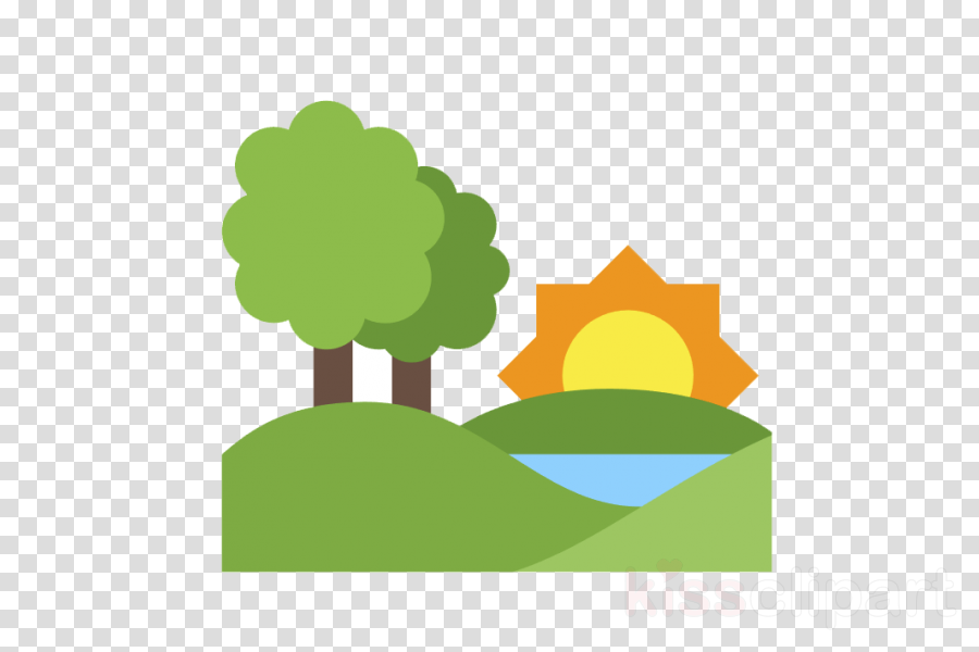 green leaf tree hill logo clipart.