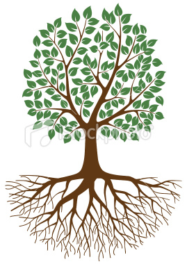 Tree With Roots Clipart.