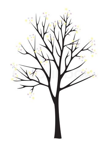 Tree Clip Art Black and White.