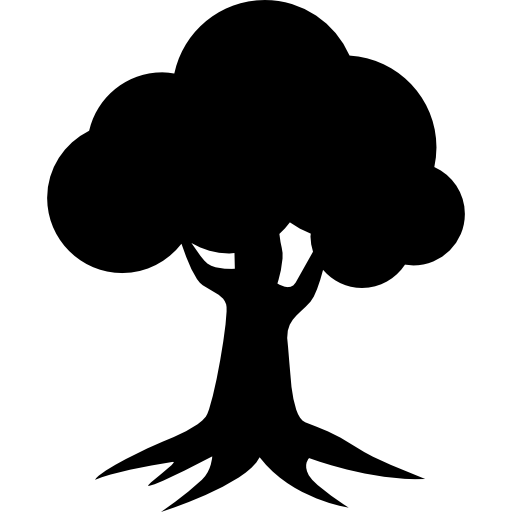 Royal oak homes logo of tree silhouette Icons.