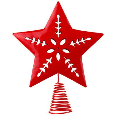 Christmas Tree Toppers Red Star Topper Sainsburys Home Decor.