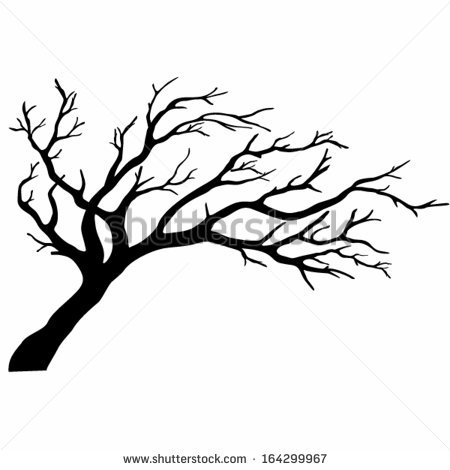 tree silhouettes without leaves.